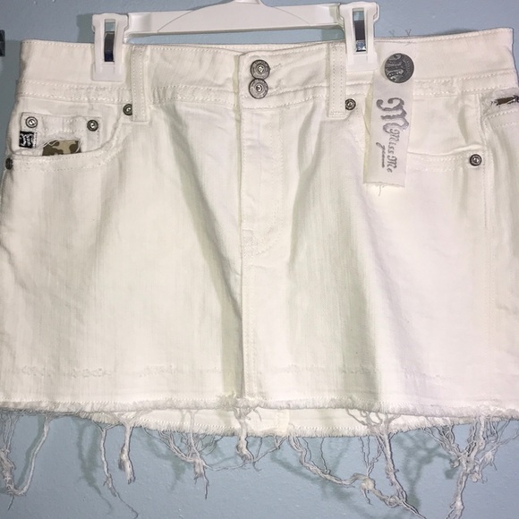 Sz LG Miss Me Jeans Mini Skirt - Picture 1 of 6